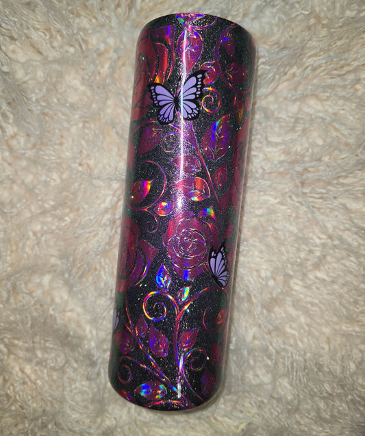 30oz Floral butterfly RTS