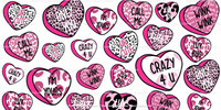 Leopard hearts 13oz beer glass digital wrap